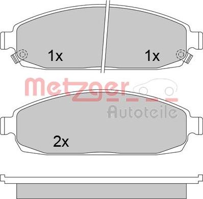 Metzger 1170423 - Bremžu uzliku kompl., Disku bremzes adetalas.lv