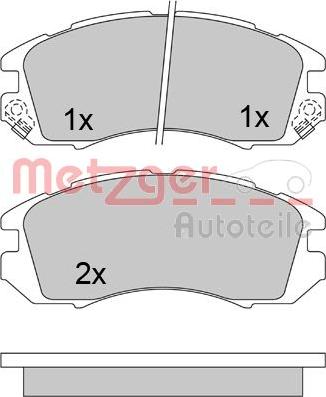 Metzger 1170474 - Bremžu uzliku kompl., Disku bremzes adetalas.lv