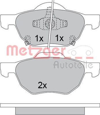 Metzger 1170558 - Bremžu uzliku kompl., Disku bremzes adetalas.lv