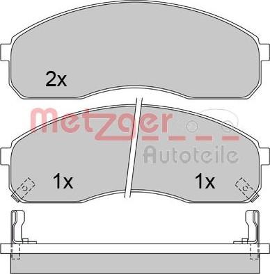 Metzger 1170501 - Bremžu uzliku kompl., Disku bremzes adetalas.lv