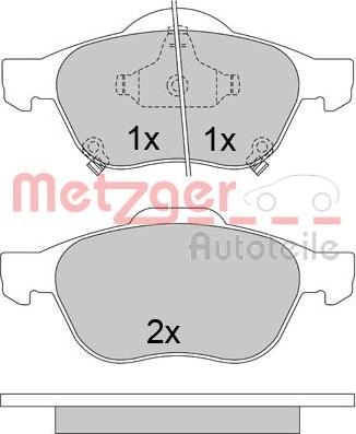 Metzger 1170587 - Bremžu uzliku kompl., Disku bremzes adetalas.lv