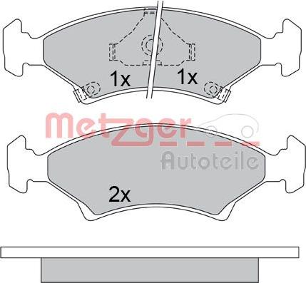 Metzger 1170666 - Bremžu uzliku kompl., Disku bremzes adetalas.lv