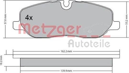 Metzger 1170668 - Bremžu uzliku kompl., Disku bremzes adetalas.lv