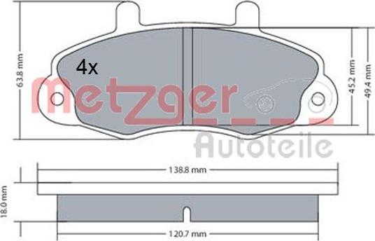 Metzger 1170604 - Bremžu uzliku kompl., Disku bremzes adetalas.lv