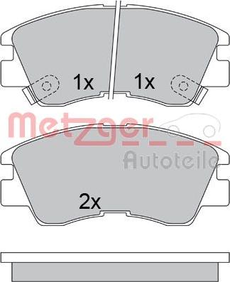 Metzger 1170600 - Bremžu uzliku kompl., Disku bremzes adetalas.lv