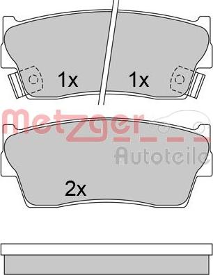 Metzger 1170601 - Bremžu uzliku kompl., Disku bremzes adetalas.lv