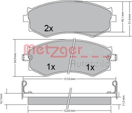 Metzger 1170603 - Bremžu uzliku kompl., Disku bremzes adetalas.lv