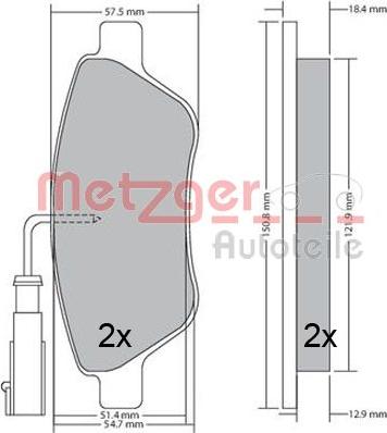 Metzger 1170615 - Bremžu uzliku kompl., Disku bremzes adetalas.lv