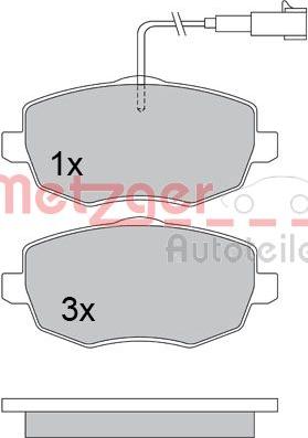 Metzger 1170634 - Bremžu uzliku kompl., Disku bremzes adetalas.lv