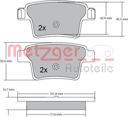 Metzger 1170092 - Bremžu uzliku kompl., Disku bremzes adetalas.lv