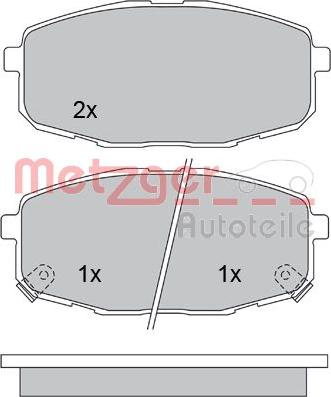 Metzger 1170097 - Bremžu uzliku kompl., Disku bremzes adetalas.lv