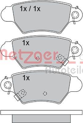 Metzger 1170042 - Bremžu uzliku kompl., Disku bremzes adetalas.lv