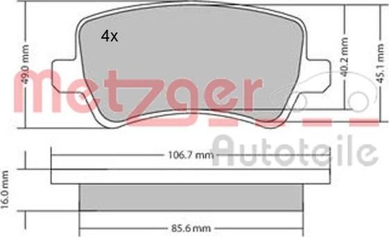 Metzger 1170056 - Bremžu uzliku kompl., Disku bremzes adetalas.lv