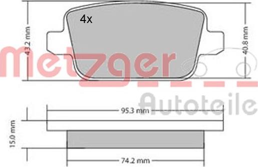 Metzger 1170058 - Bremžu uzliku kompl., Disku bremzes adetalas.lv