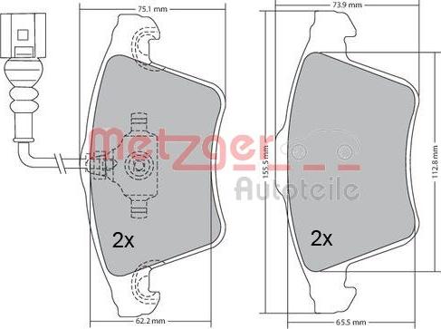 Metzger 1170068 - Bremžu uzliku kompl., Disku bremzes adetalas.lv