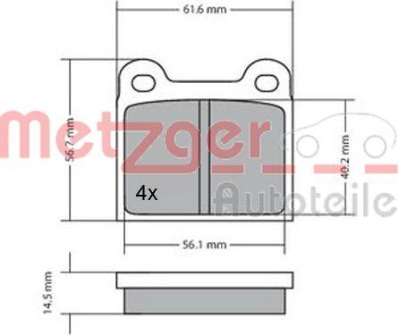 Metzger 1170003 - Bremžu uzliku kompl., Disku bremzes adetalas.lv