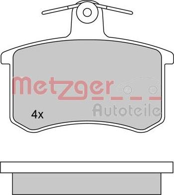 Metzger 1170030 - Bremžu uzliku kompl., Disku bremzes adetalas.lv