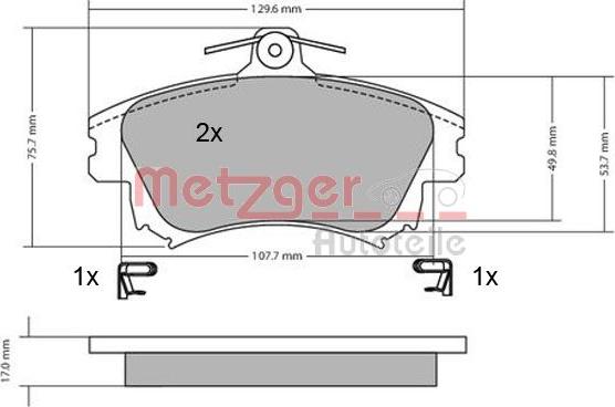 Metzger 1170032 - Bremžu uzliku kompl., Disku bremzes adetalas.lv