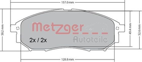 Metzger 1170101 - Bremžu uzliku kompl., Disku bremzes adetalas.lv