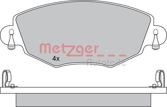 Metzger 1170107 - Bremžu uzliku kompl., Disku bremzes adetalas.lv