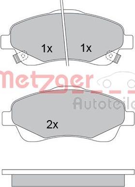 Metzger 1170172 - Bremžu uzliku kompl., Disku bremzes adetalas.lv