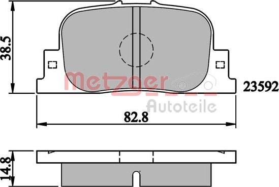 Metzger 1170868 - Bremžu uzliku kompl., Disku bremzes adetalas.lv