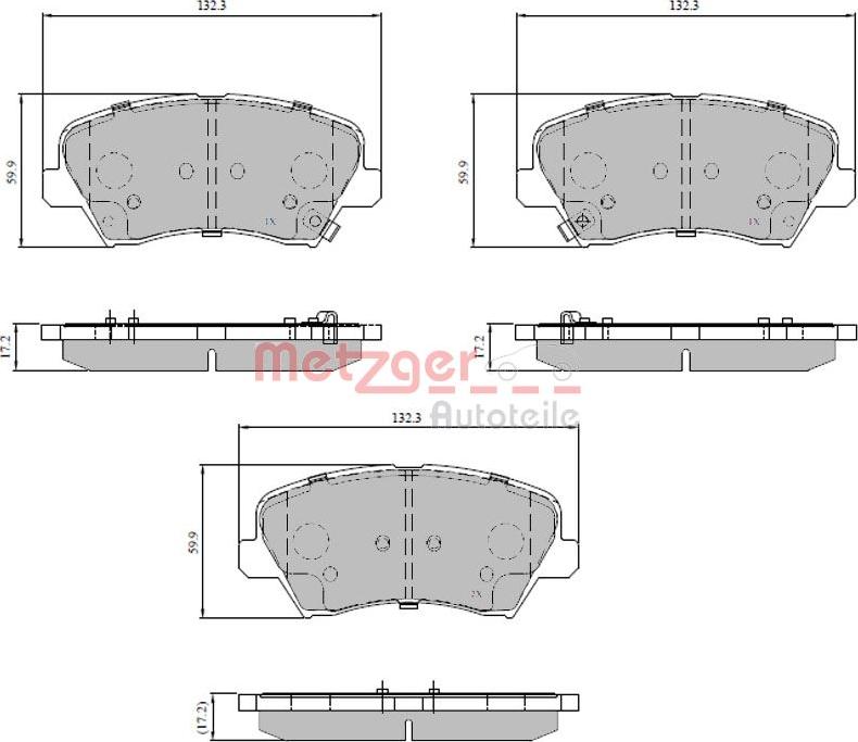 Metzger 1170817 - Bremžu uzliku kompl., Disku bremzes adetalas.lv