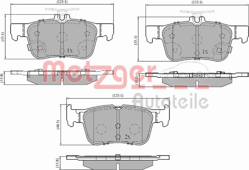 Metzger 1170827 - Bremžu uzliku kompl., Disku bremzes adetalas.lv