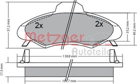 Metzger 1170395 - Bremžu uzliku kompl., Disku bremzes adetalas.lv