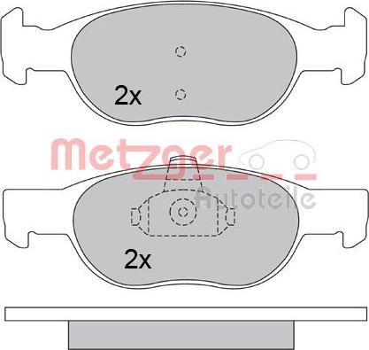 Metzger 1170390 - Bremžu uzliku kompl., Disku bremzes adetalas.lv