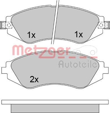 Metzger 1170391 - Bremžu uzliku kompl., Disku bremzes adetalas.lv