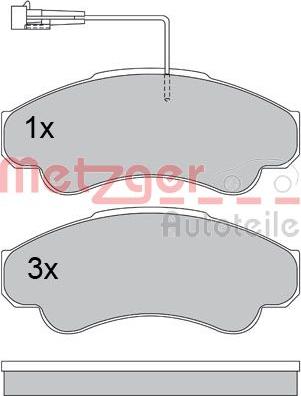 Metzger 1170344 - Bremžu uzliku kompl., Disku bremzes adetalas.lv