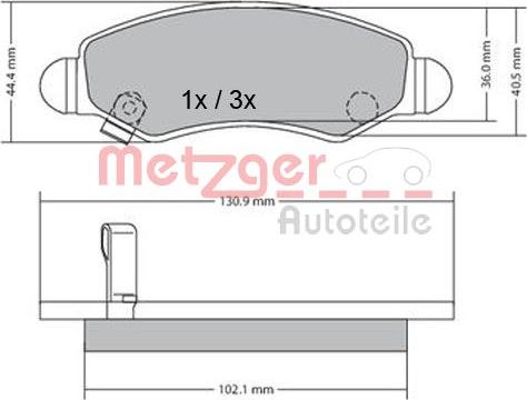 Metzger 1170340 - Bremžu uzliku kompl., Disku bremzes adetalas.lv