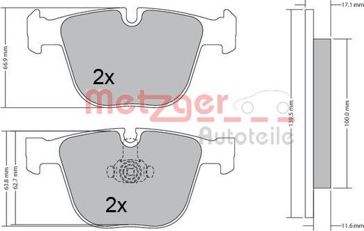 Metzger 1170356 - Bremžu uzliku kompl., Disku bremzes adetalas.lv