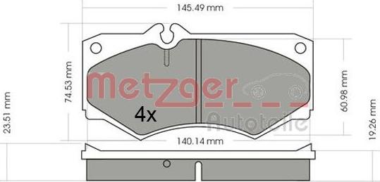 Metzger 1170351 - Bremžu uzliku kompl., Disku bremzes adetalas.lv