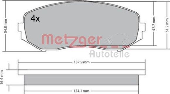 Metzger 1170357 - Bremžu uzliku kompl., Disku bremzes adetalas.lv