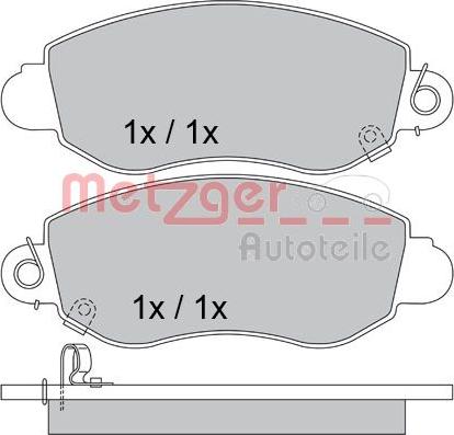 Metzger 1170365 - Bremžu uzliku kompl., Disku bremzes adetalas.lv