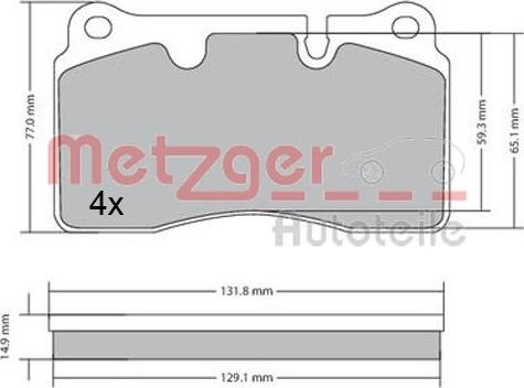 Metzger 1170366 - Bremžu uzliku kompl., Disku bremzes adetalas.lv