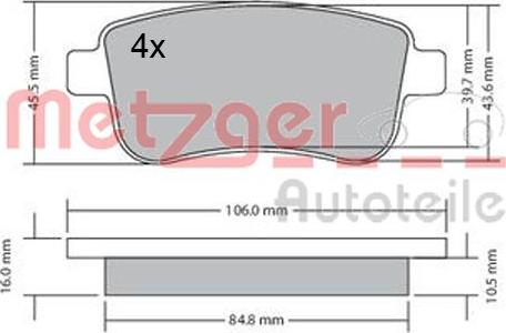 Metzger 1170300 - Bremžu uzliku kompl., Disku bremzes adetalas.lv