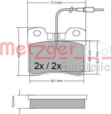 Metzger 1170302 - Bremžu uzliku kompl., Disku bremzes adetalas.lv