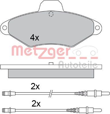 Metzger 1170319 - Bremžu uzliku kompl., Disku bremzes adetalas.lv