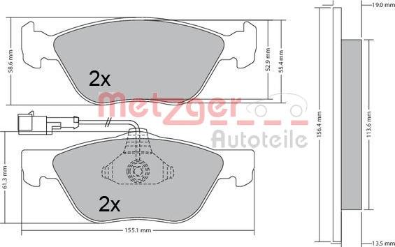 Metzger 1170321 - Bremžu uzliku kompl., Disku bremzes adetalas.lv