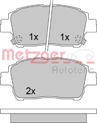 Metzger 1170322 - Bremžu uzliku kompl., Disku bremzes adetalas.lv