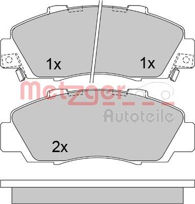 Metzger 1170373 - Bremžu uzliku kompl., Disku bremzes adetalas.lv