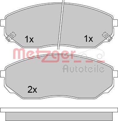 Metzger 1170297 - Bremžu uzliku kompl., Disku bremzes adetalas.lv