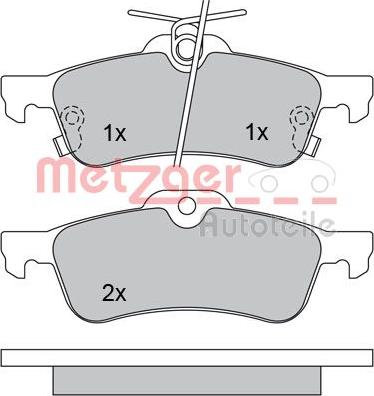 Metzger 1170247 - Bremžu uzliku kompl., Disku bremzes adetalas.lv