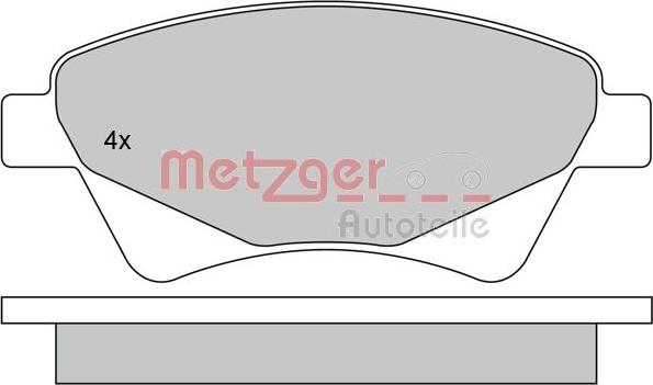 Metzger 1170255 - Bremžu uzliku kompl., Disku bremzes adetalas.lv