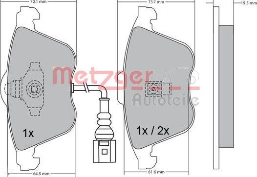 Metzger 1170263 - Bremžu uzliku kompl., Disku bremzes adetalas.lv