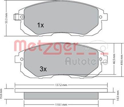 Metzger 1170208 - Bremžu uzliku kompl., Disku bremzes adetalas.lv