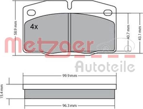 Metzger 1170234 - Bremžu uzliku kompl., Disku bremzes adetalas.lv